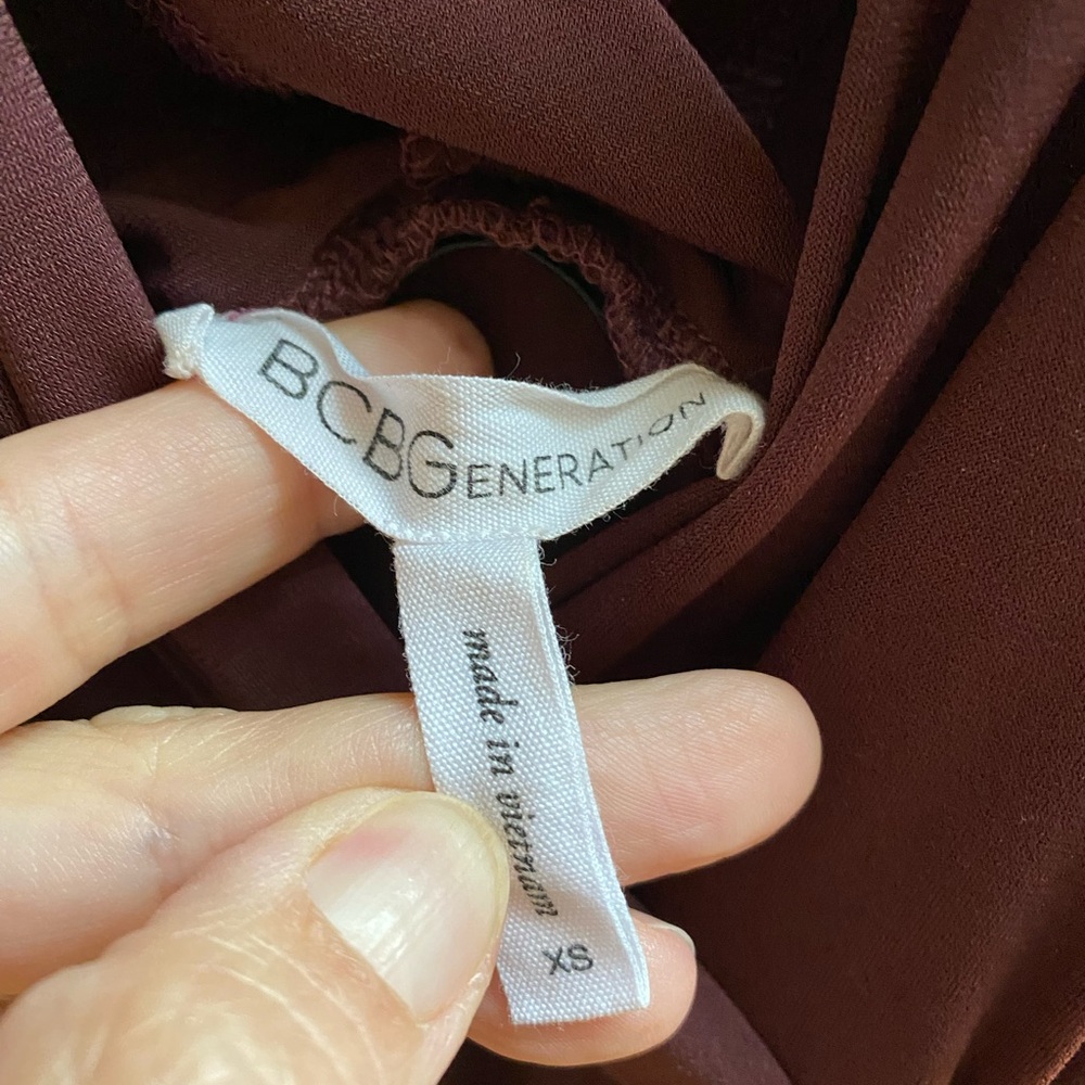 Bcbgeneration Burgundy V-Neck Backless Sundress - image 6